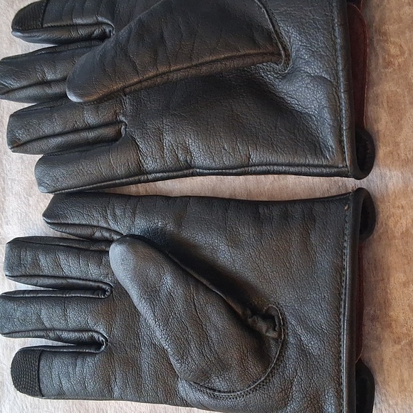 Maroon Bell Leather Gloves Black Brown  Medium - Picture 3 of 10